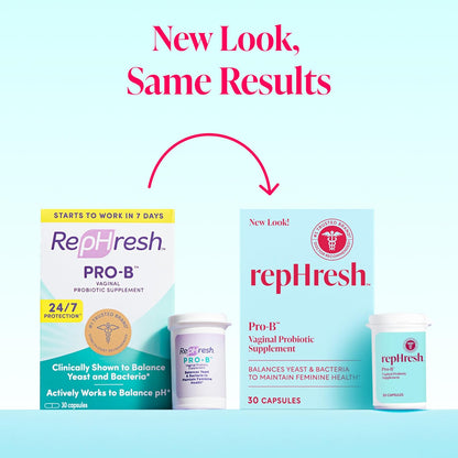 RepHreesh Pro-B Vaginal Probiotic Supplement for Women 60 CAPSULES (2 bottles)