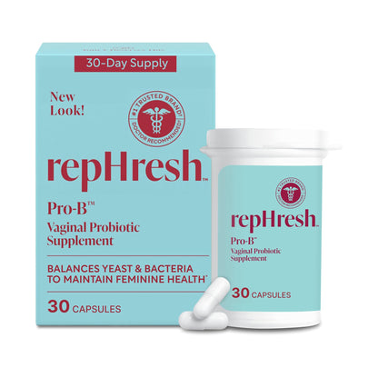 RepHreesh Pro-B Vaginal Probiotic Supplement for Women 60 CAPSULES (2 bottles)
