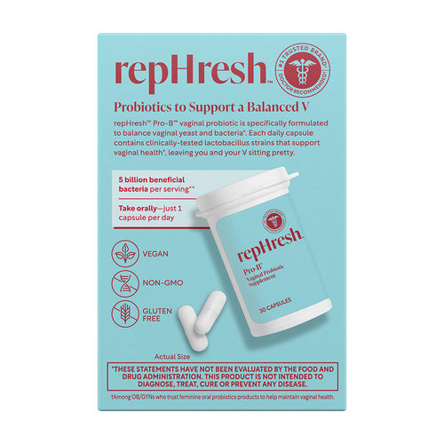 RepHreesh Pro-B Vaginal Probiotic Supplement for Women 60 CAPSULES (2 bottles)